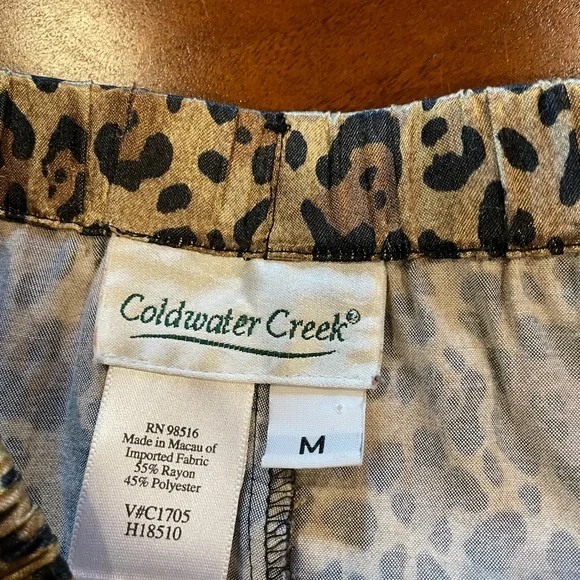 Ladies Silk animal print Pant Coldwater Creek, size m, UEC - Picture 6 of 8